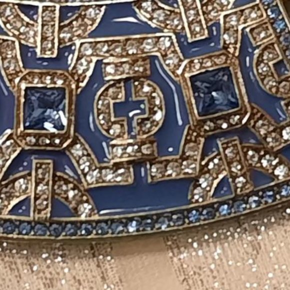 Heidi Daus Crystal and Enamel Lattice 16" Drop Necklace ("ASIAN ESSENCE BLUES" } - Picture 3 of 7